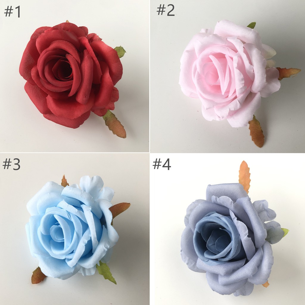 Hoa hồng nhân tạo 6cm dùng cho trang trí nội thất tiệc cưới