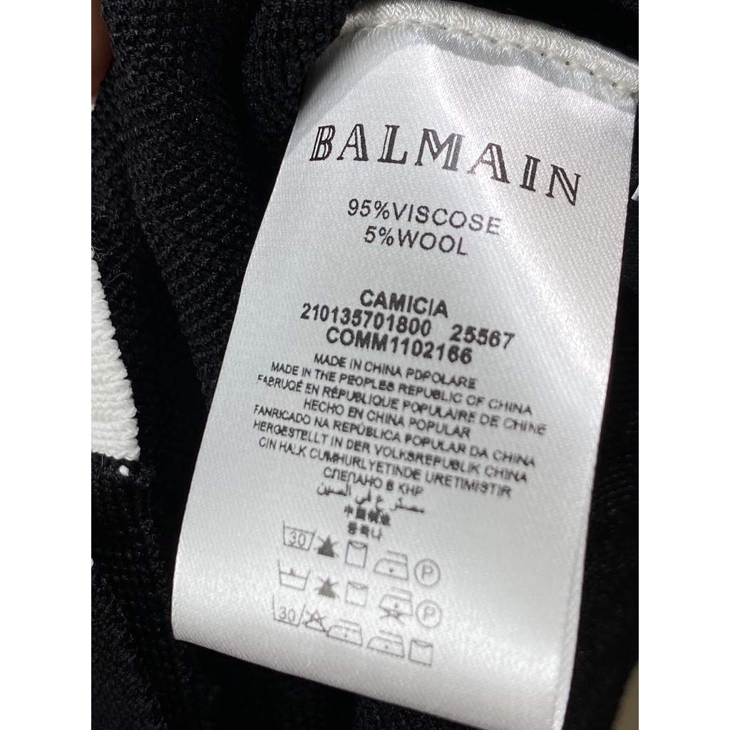 Áo khoác len croptop nữ thời trang cao cấp Balmain phong cách trẻ trung, thu hút