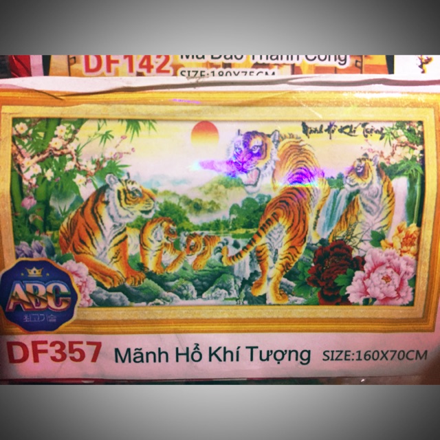 Tranh đính đá mãnh hổ 160*70