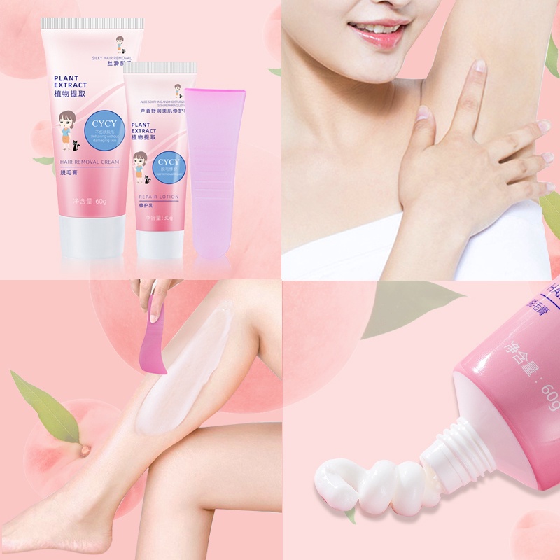[HCM][Peachy Sis Shop] CYCY Combo Kem Tẩy Lông Tái Tạo Da (60g kem tẩy lông + 30g kem phục hồi) KB-TMG01