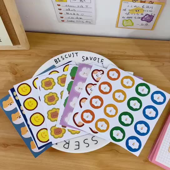 Sticker cute dễ thương, hình dán cute 2 miếng sticker trang trí sổ vở, điện thoại, vali, hộp bút