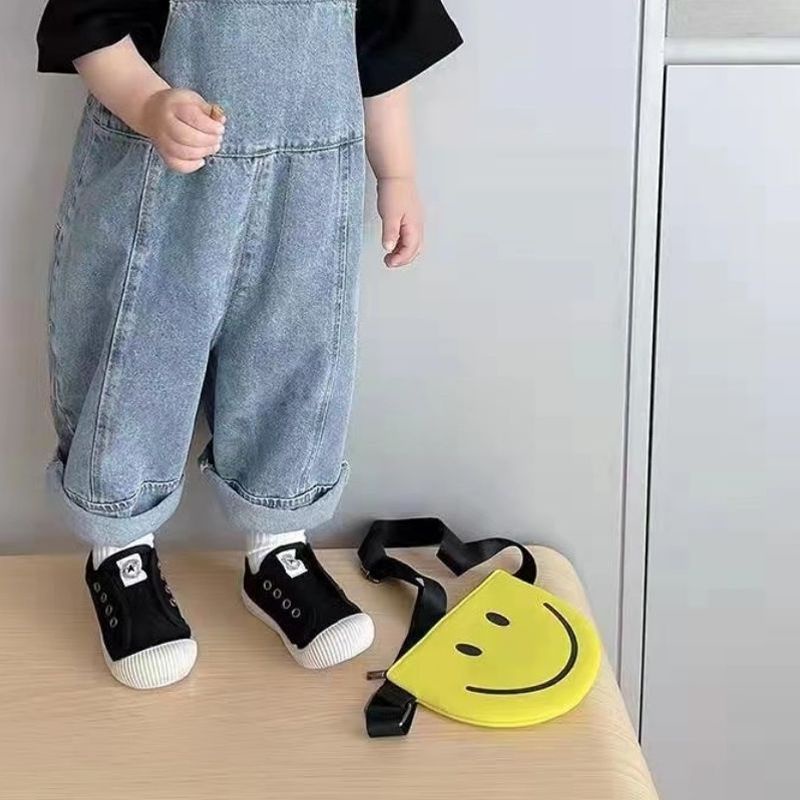 [Babycat] Hàng Có Sẵn Quần Yếm Denim Phong Cách Nhật Bản Hàn Quốc Mới Dễ Phối Đồ Cho Trẻ Em