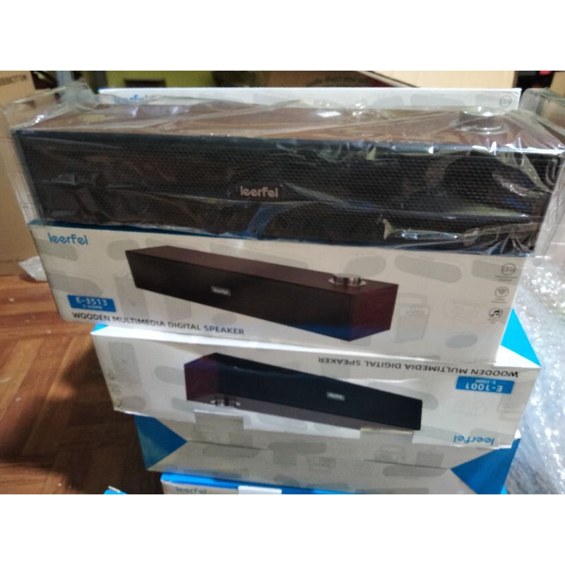 Loa gỗ dài, loa để bàn Speaker E-3513 Công Suất Lớn Dùng Cho Máy Vi Tính PC, Laptop, Tivi