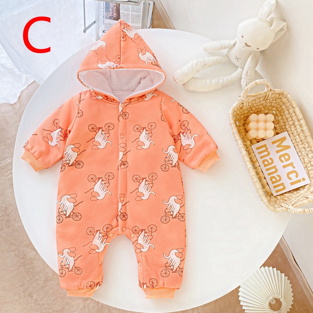 Sanlutoz Bộ Áo Liền Quần Tay Dài Dễ Thương Thời Trang Mùa Đông Cho Bé Sơ Sinh