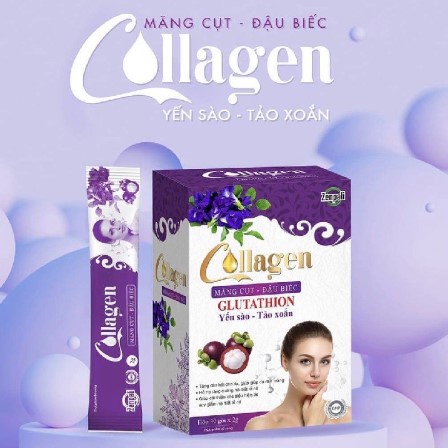 Collagen Măng Cụt Đậu Biếc Zenpali Hộp 30 Gói Làm Đẹp Da Thanh Lọc Cơ Thể Tăng Cường Nội Tiết Tố
