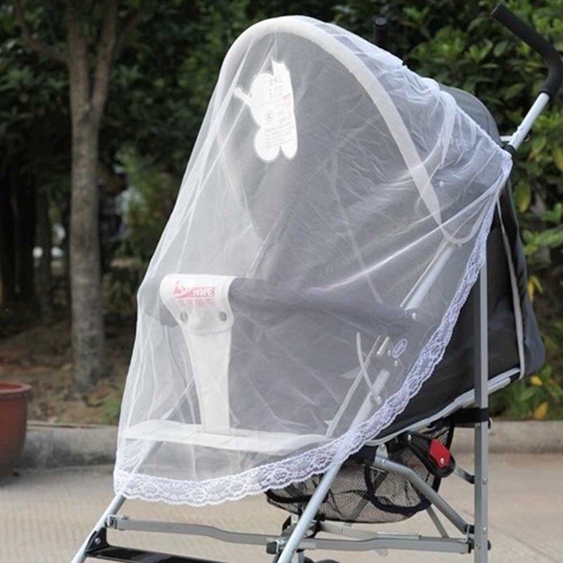 Màn/ Rèm Ren che xe đẩy chống muỗi côn trùng