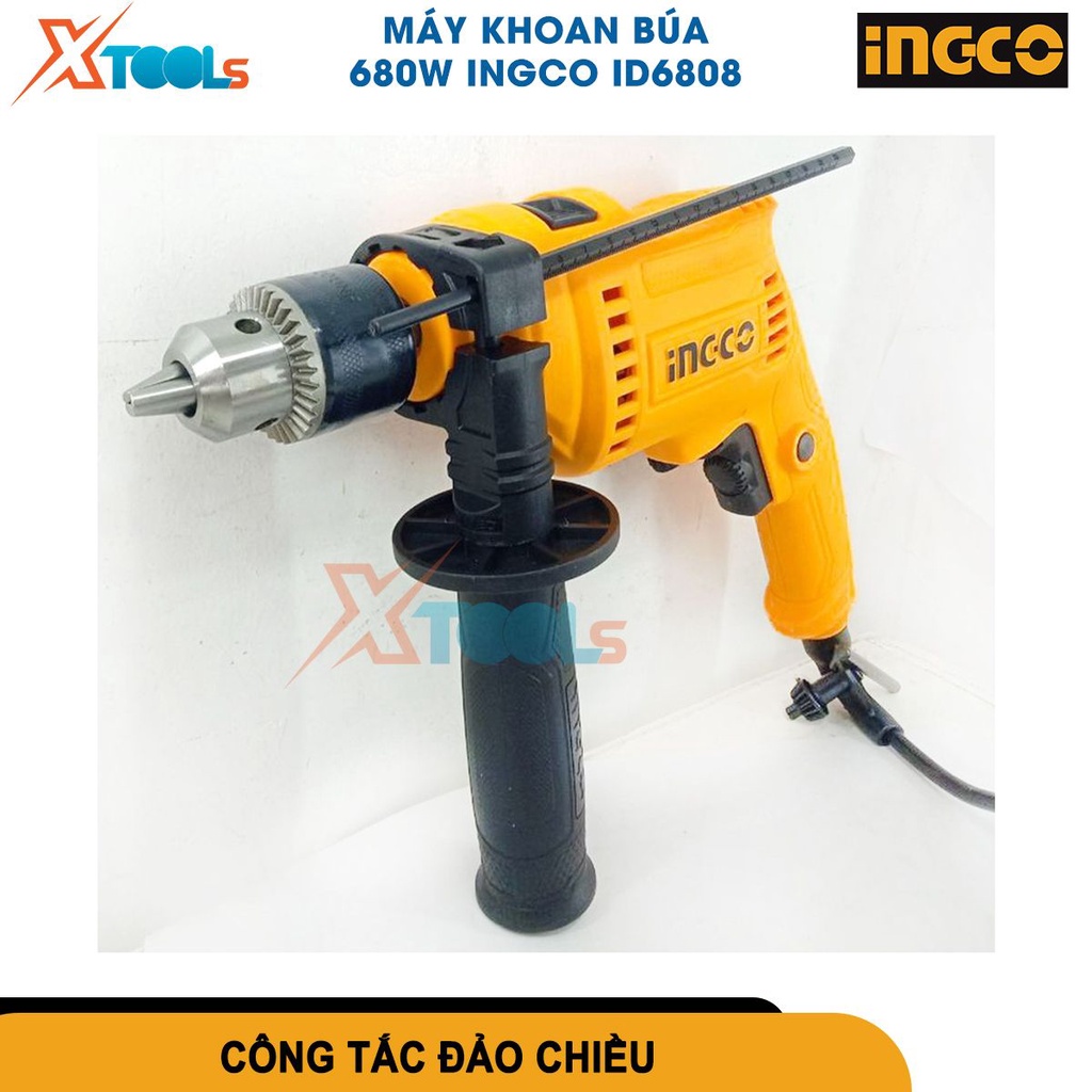 Máy khoan động lực INGCO ID6808 máy khoan búa công suất 680W tốc độ không tải 0-3000rpm [CHÍNH HÃNG][XTOOLs]
