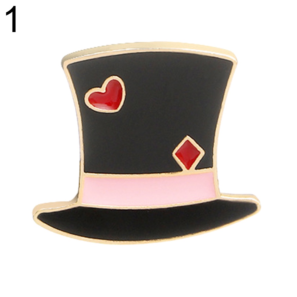 YOML✔Fashion Women Cartoon Hat Crown Love Heart Brooch Pin Enamel Party Jewelry Gift