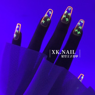 Khay Bướm Neon Dạ Quang Đính Móng