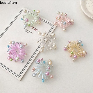 🌈Dây Cột Tóc Dày Dặn Đính Hạt Ngọc Trai Dễ Thương