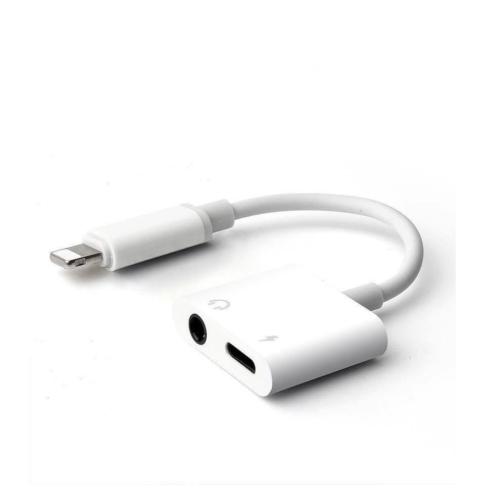 Cáp chuyển đổi 2in1 vừa nghe vừa sạc 3.5mm có Mic - có Mic đàm thoại