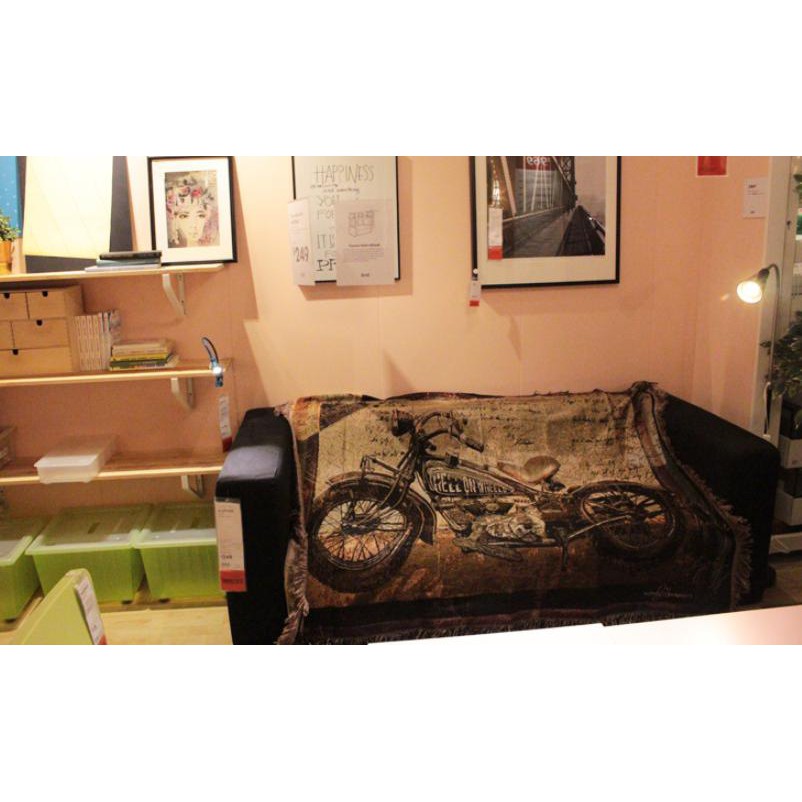 Thảm treo tường họa tiết vintage chăn trải shopha chống bụi, phong cách boho vintage đáng yêu