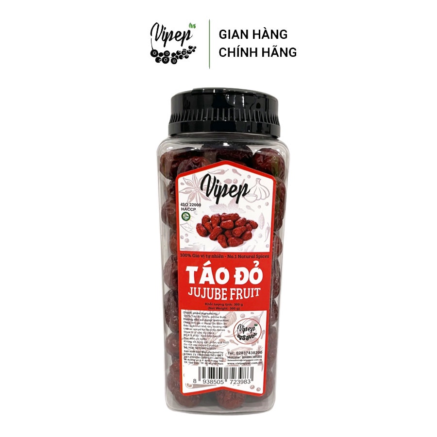 Táo Đỏ Vipep 300g - dưỡng huyết, dưỡng nhan, an thần tốt cho sức khoẻ