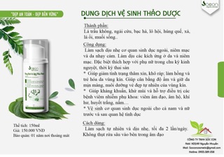 Dung dịch vệ sinh thảo mộc - Sóc con