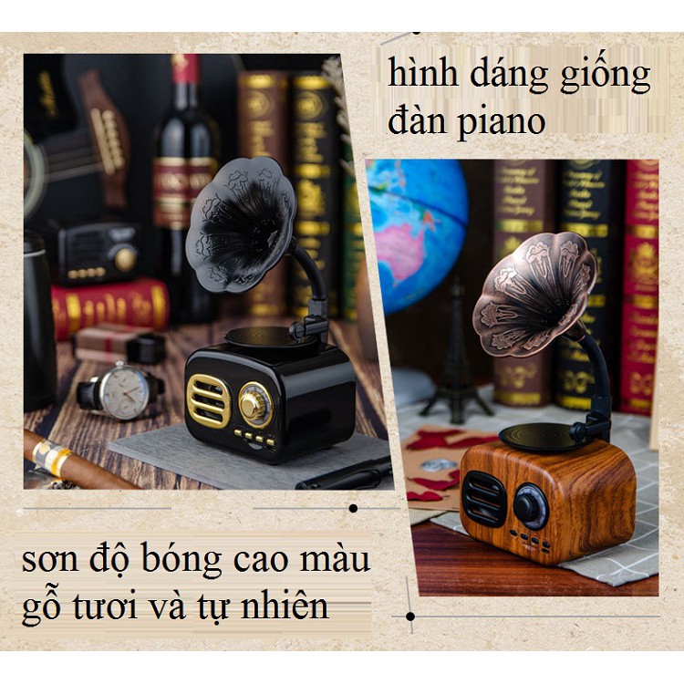Loa Bluetooth Huqu FT05-Hình dáng cổ điển