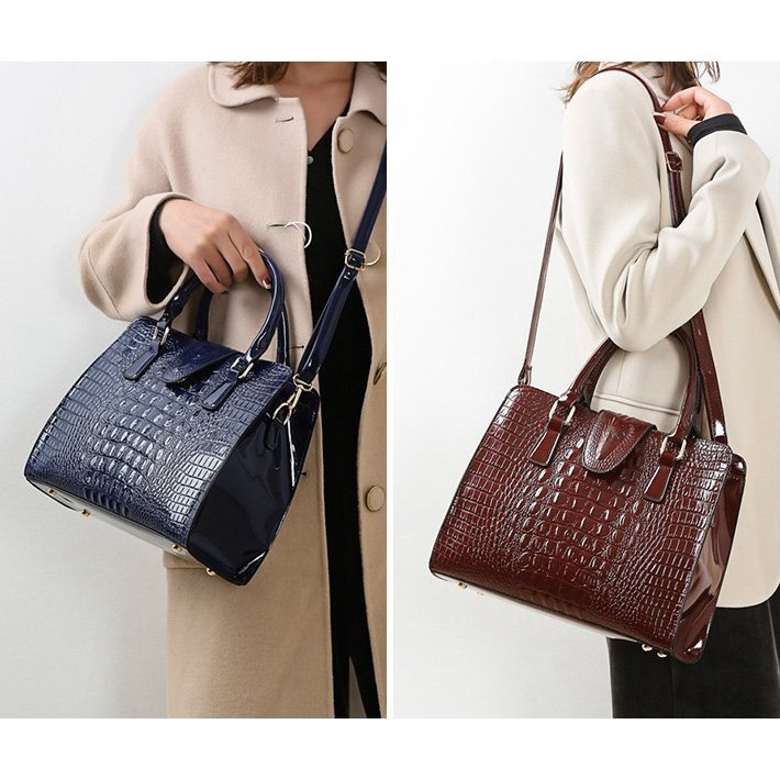 Túi xách công sở da cá sấu tinh xảo thời trang Âu Mỹ 2021 (combo 3 món) TX18 túi đeo chéo -Chip Xinh Boutique | BigBuy360 - bigbuy360.vn