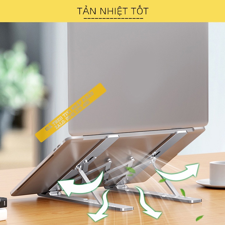 Giá đỡ LAPTOP, MACBOOK, IPAD 501 / N3 bằng nhôm có thể điều chỉnh được độ cao, đế tản nhiệt laptop, đế kê laptop nhôm