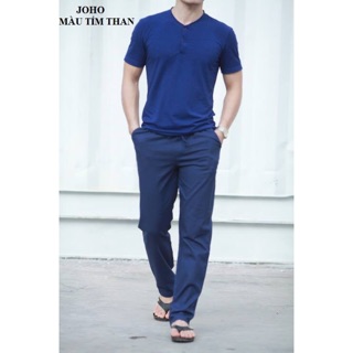 Quần đũi dài màu Tím than