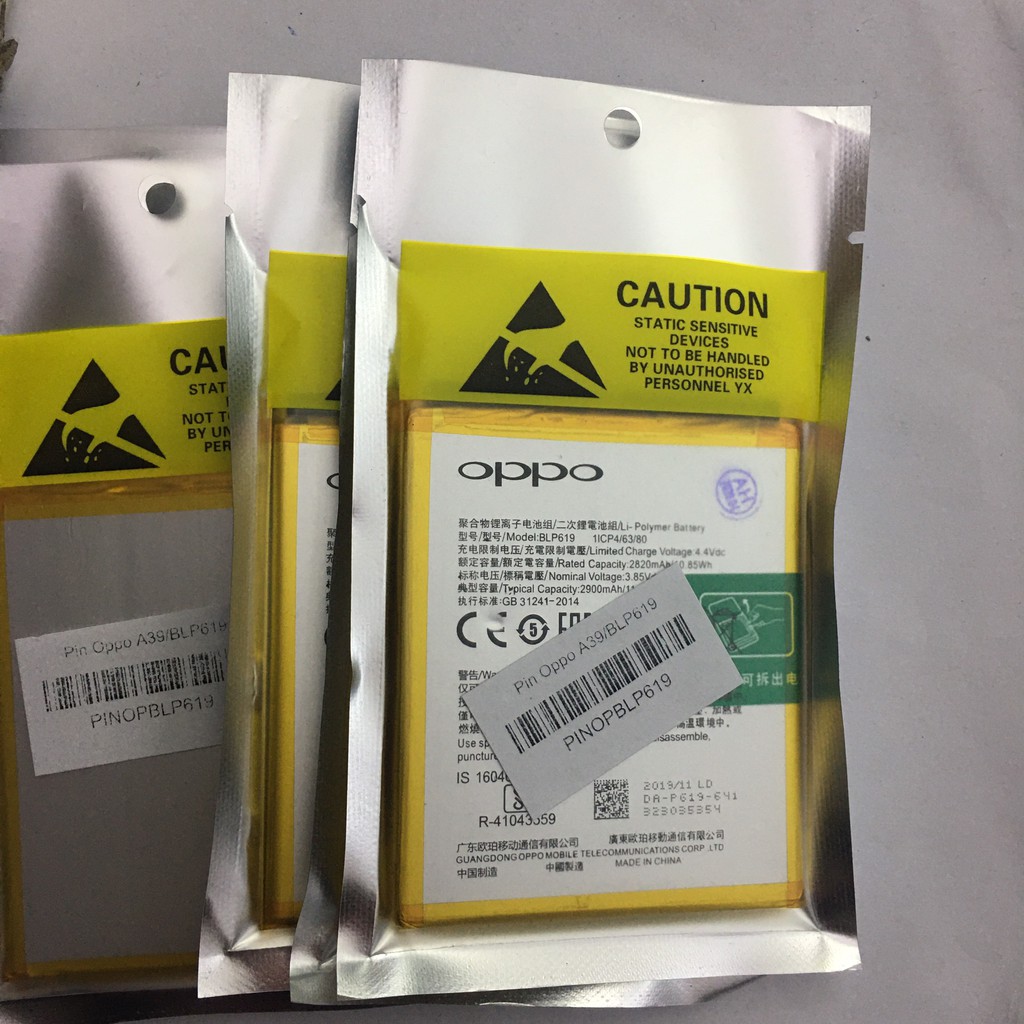 Pin OPPO A39 Neo 9S  A57 F3 Lite - BLP619 Zin bóc máy