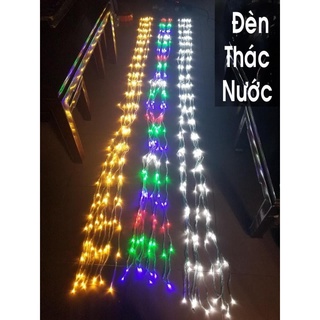 Bộ đèn led trang trí mành kiểu mưa rơi thác nước 3m x 3m - đèn nháy thả mành, trang trí, decor, lễ tết, noel, sinh nhật