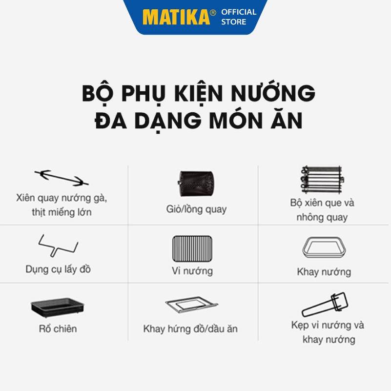 [Mã BMBAU300 giảm 10% đơn 499K] [Mã ELHADEV giảm 4% đơn 300K] Nồi Chiên Không Dầu MATIKA 25L 1700W MTK-9325