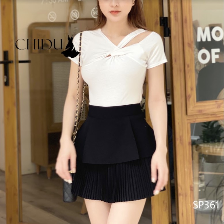 [ Mã WASTAPR giảm 10K đơn 50K] CHIDU Áo phông nơ ngực xinh xắn SP361 | BigBuy360 - bigbuy360.vn