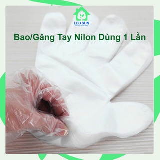 Găng bao tay nilon dùng 1 lần dày dặn ledsun