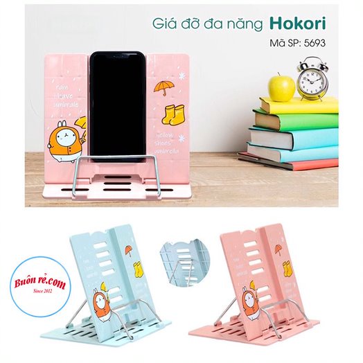 Giá đỡ điện thoại, đỡ sách Hokori Việt Nhật- Giá đỡ đa năng gấp gọn có thể điều chỉnh tiện ích- 5693