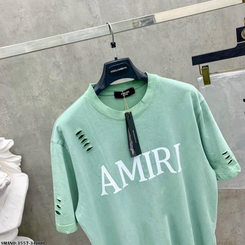 Áo Phông Nam Ami Chữ In Rách Nhẹ Chất Cotton Cao Cấp - Áo Phông Ami Đôi Nam Nữ