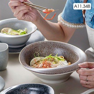 Mua Tô sứ  bát sứ cách điệu dùng ăn soup  ăn mì màu xám phong cách Nhật Bản