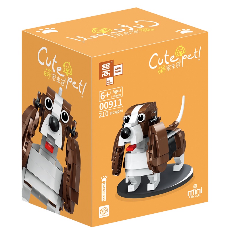 Đồ Chơi Lắp Ráp Mô Hình Chú Chó corgi husky mini Dễ Thương Cho Bé