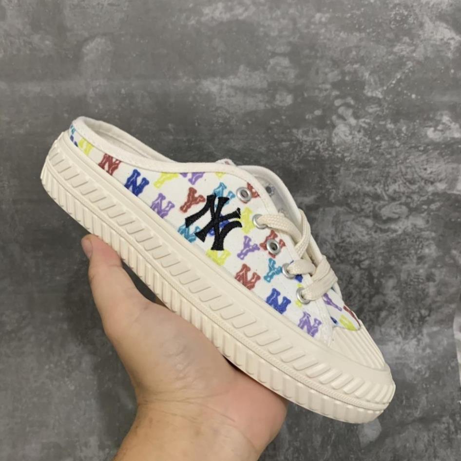Sục Nữ MLB Ny Đạp Gót, Sục NY Trắng hoạ tiết [Full Box + Bill] -Tình Sneaker | BigBuy360 - bigbuy360.vn