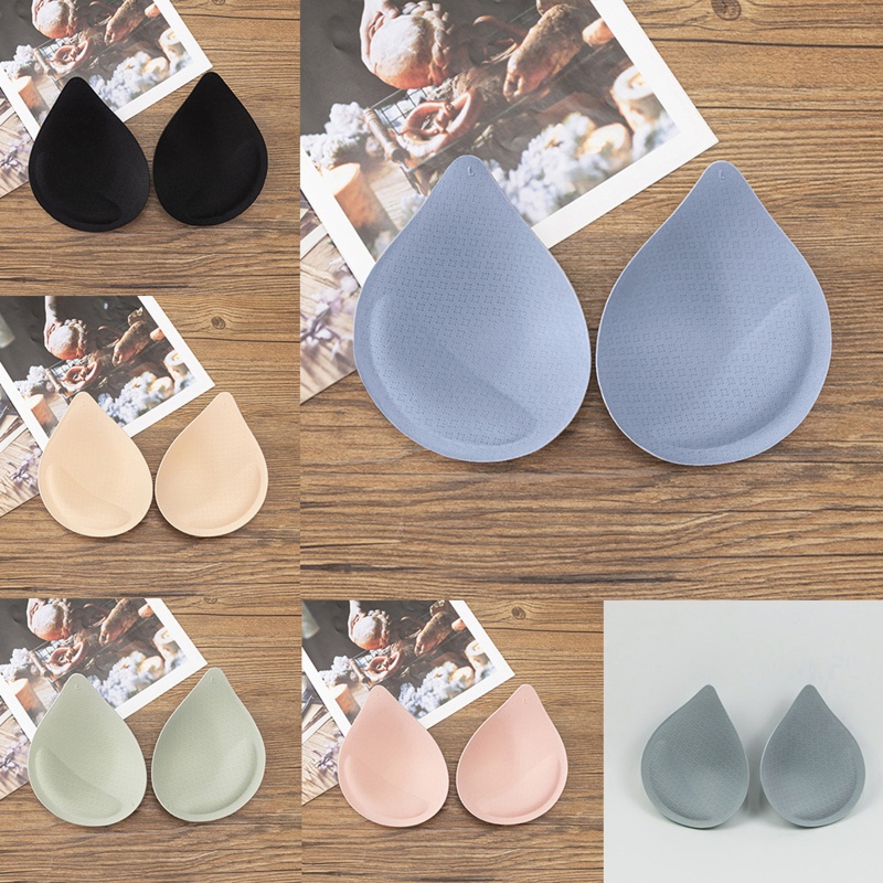 1 Cặp Miếng Đệm Nâng Ngực Bằng Latex Hình Giọt Nước Thoáng Khí Có Thể Tháo Rời Cho Nữ