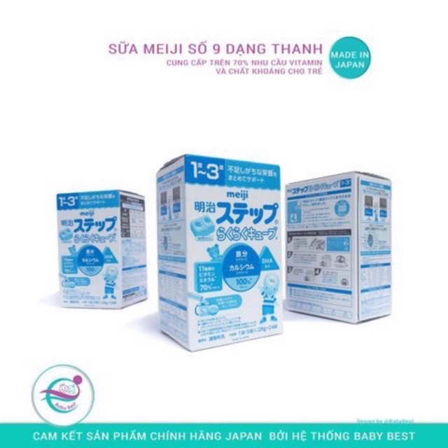 (Nhật Bản)Sữa Meiji 24 thanh 1-3 (hàng NỘI ĐỊA)