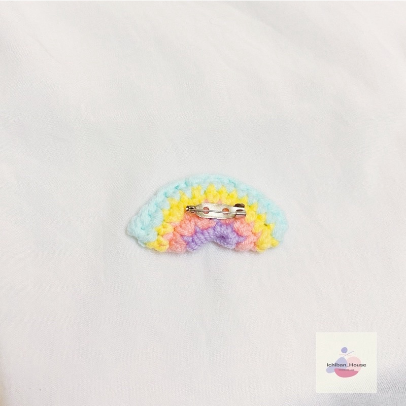 Pin cài áo len móc hoạ tiết dễ thương/ handmade crochet pin