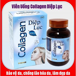 Viên Uống Trắng Da Toàn Thân Collagen Diệp Lục Xanh Nhạt - Làm Đẹp Da, Chống Lão Hóa