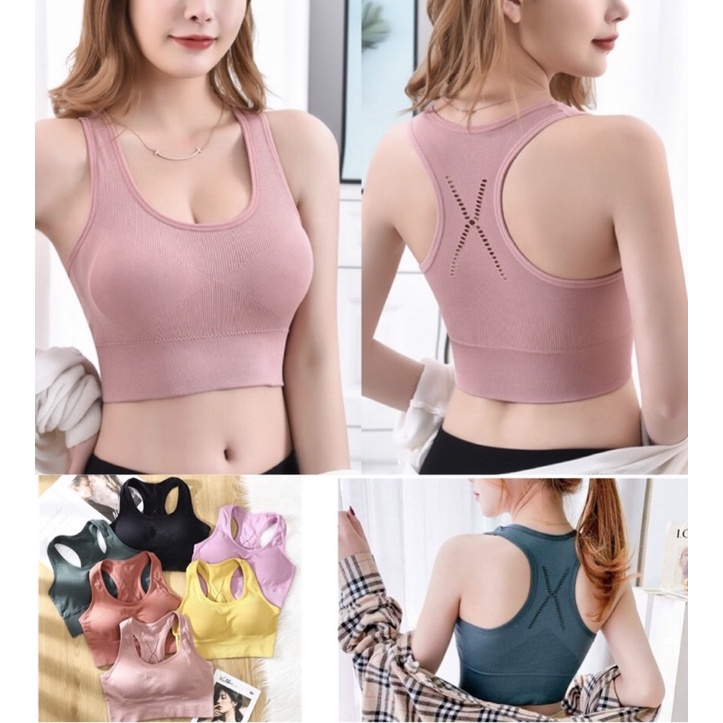 Áo tập gym yoga bra crotop nữ đúc lỗ lưng