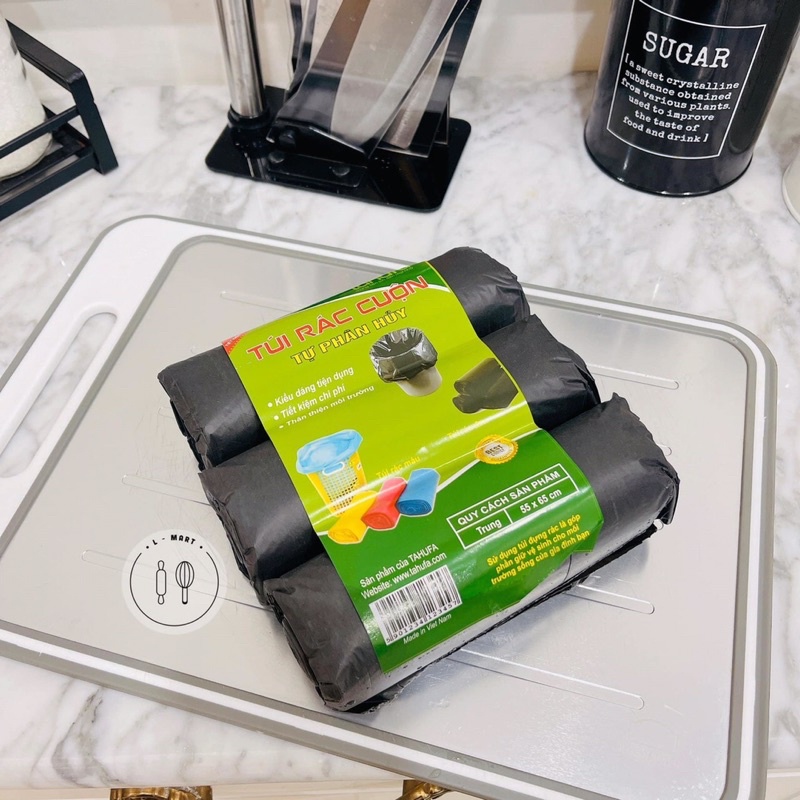 Combo 3 cuộn túi đựng rác tự phân huỷ