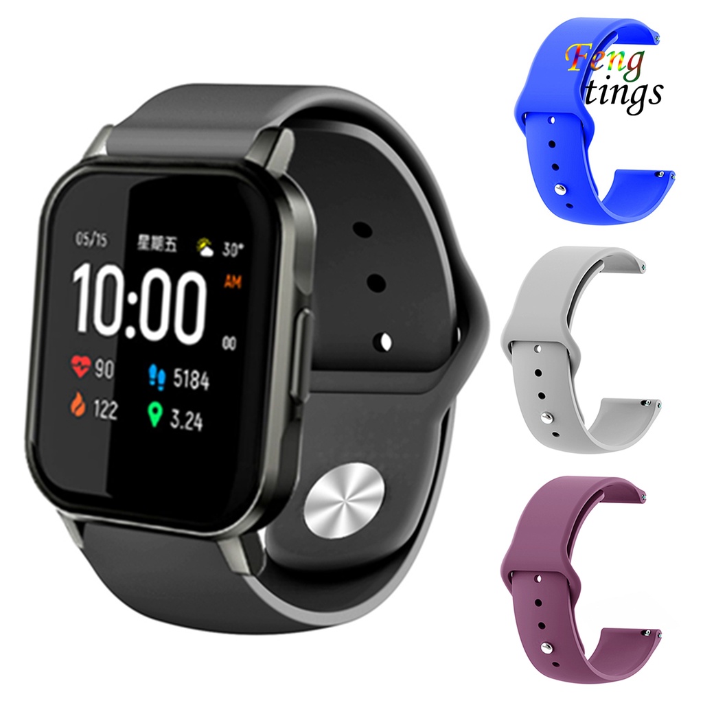 Dây Đeo Thay Thế Chất Liệu Silicon Màu Trơn Cho Xiaomi Haylou Solar Ls02