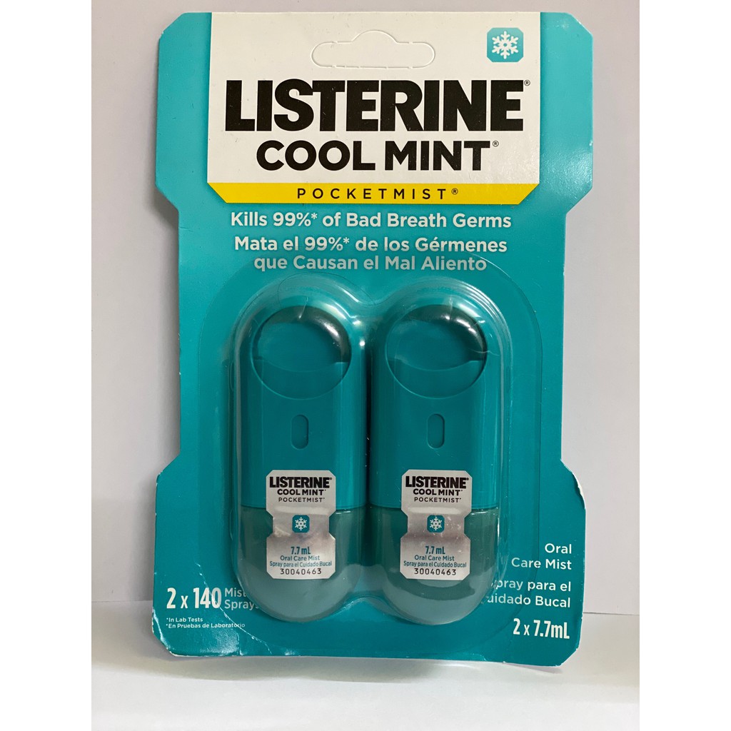 Xịt thơm miệng Listerine Cool Mint Pocketmist 7.7ml