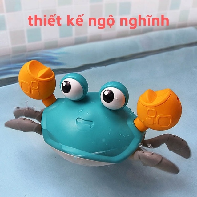 Đồ chơi con cua cho bé cảm biến thông minh tự tránh các chướng ngại vật, có đèn và nhạc
