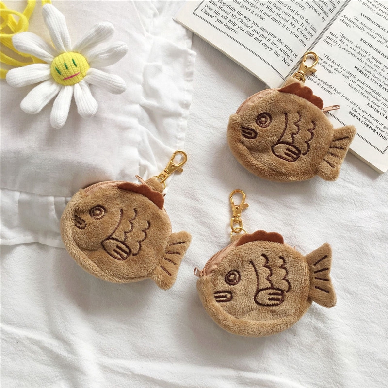 Personality Creativity Japanese Taiyaki Coin Purse Cute Mini Fish Shape Coin Bag