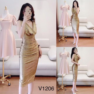 Đầm body dáng ôm dự tiệc quyến rũ V1206 Mie Design ảnh thật mẫu chụp