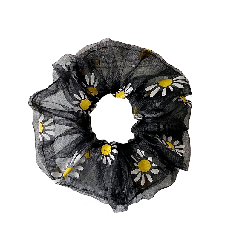 Sweet Chamomile Organza Cute Daisy Gauze Candy Color Hair Rope