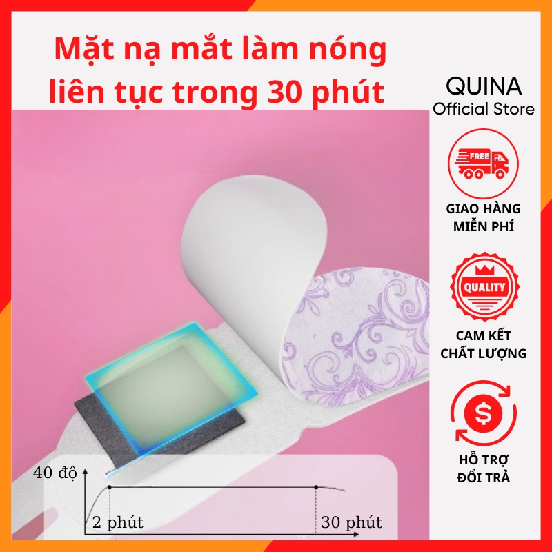 [HOT] Mặt Nạ Hơi Nước Che Mắt Thư Giãn Mắt Chườm Nóng Giảm Đau Mắt Mỏi Mắt Có Thể Bịt Mắt Khi Ngủ Nghỉ Ngơi Quina QN006