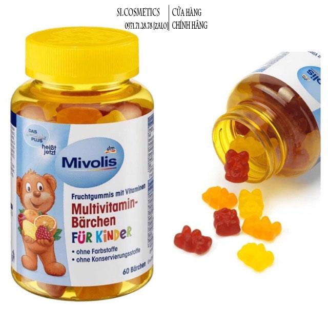 Kẹo Gấu Multivitamin Barchen Bổ Sung Vitamin Tổng Hợp Cho Trẻ Vị Trái Cây, Mivolis Đức, 60 Viên