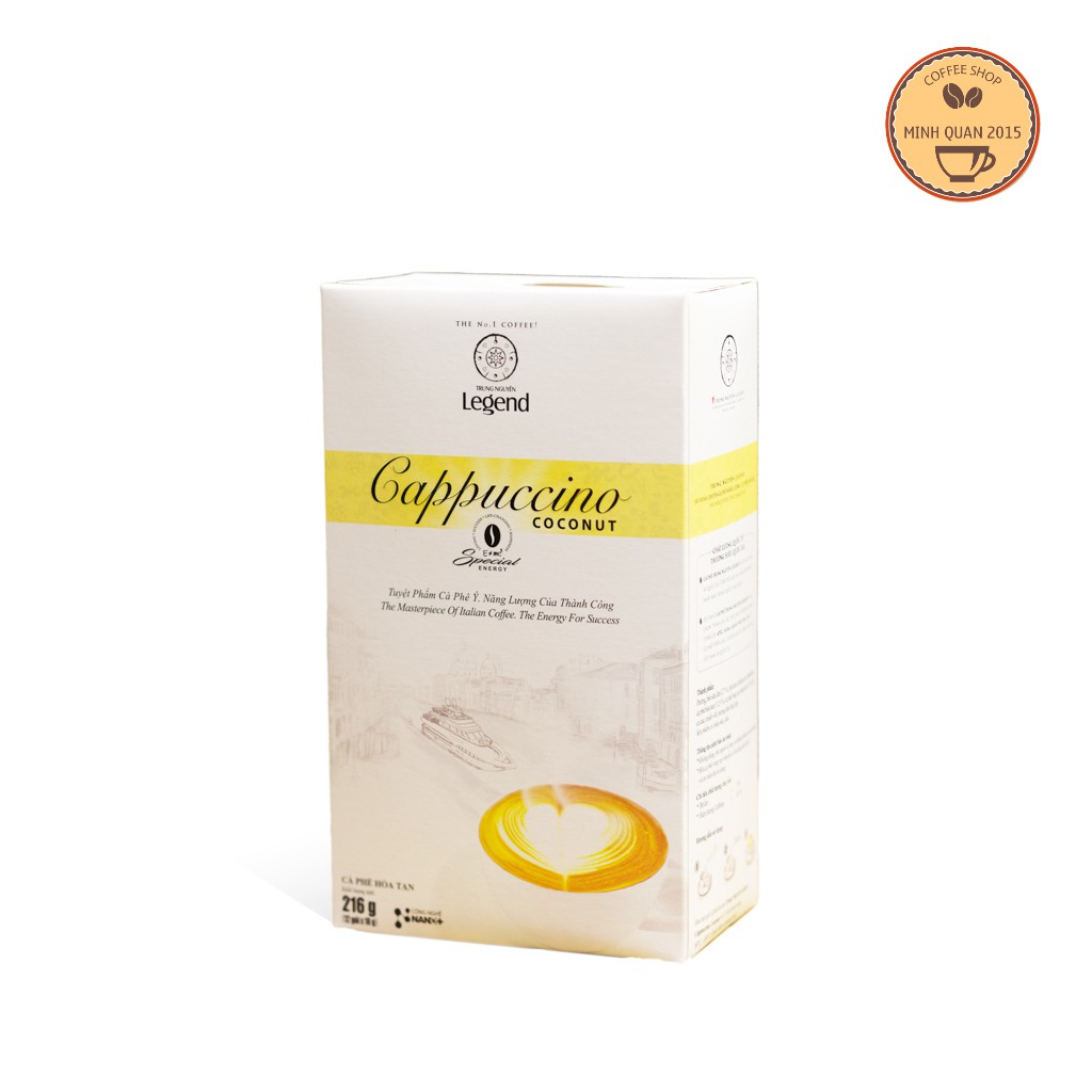 Cà Phê Sữa Trung Nguyên Legend Cappuccino vị Coconut - Hộp 12 sticks | BigBuy360 - bigbuy360.vn