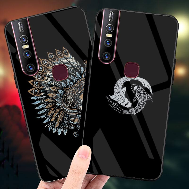 Ốp Lưng VIVO V15  mặt kính cường lực cao cấp thiết kế riêng