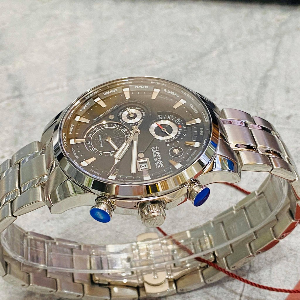 Đồng hồ Sunrise Nam chính hãng M1135SA.D.D - kính saphire chống trầy - chống nước 30