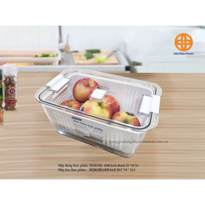 Bộ đựng thực phẩm kiêm rổ bảo quản hoa quả phong cách Nhật